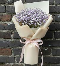 Букет цветов из:  Гипсофила в Вершину Тёи