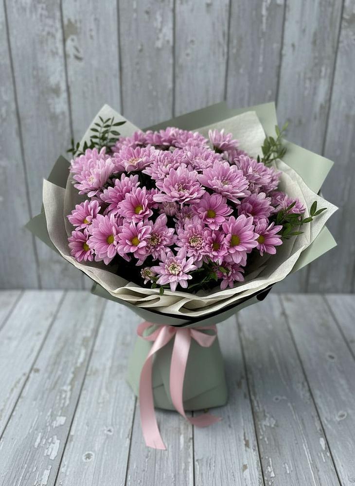 Букет цветов из: Хризантемы в Вершину Тёи