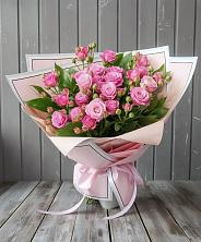 Букет Розовый кустик в Вершину Тёи
