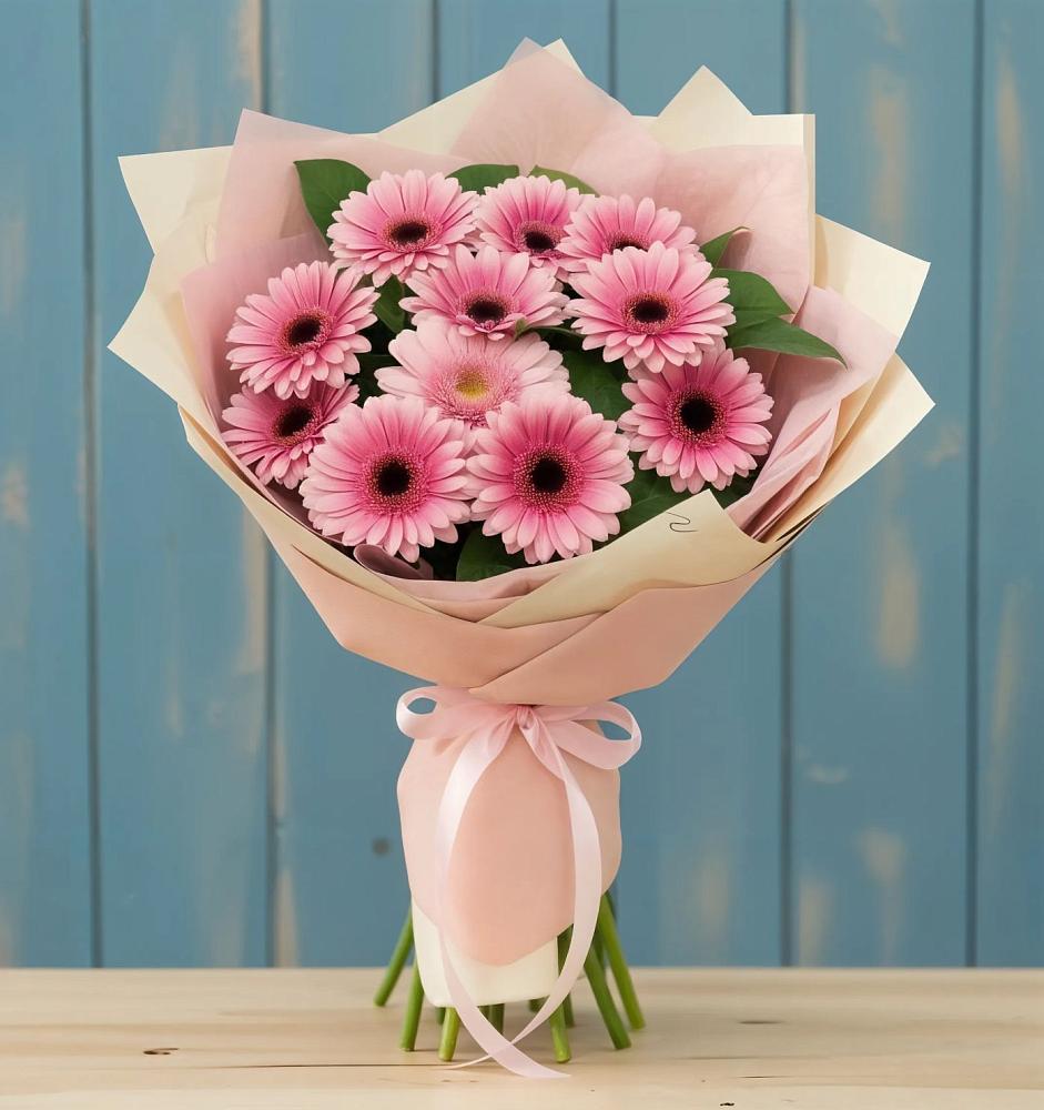 Букет цветов из: Герберы в Вершину Тёи