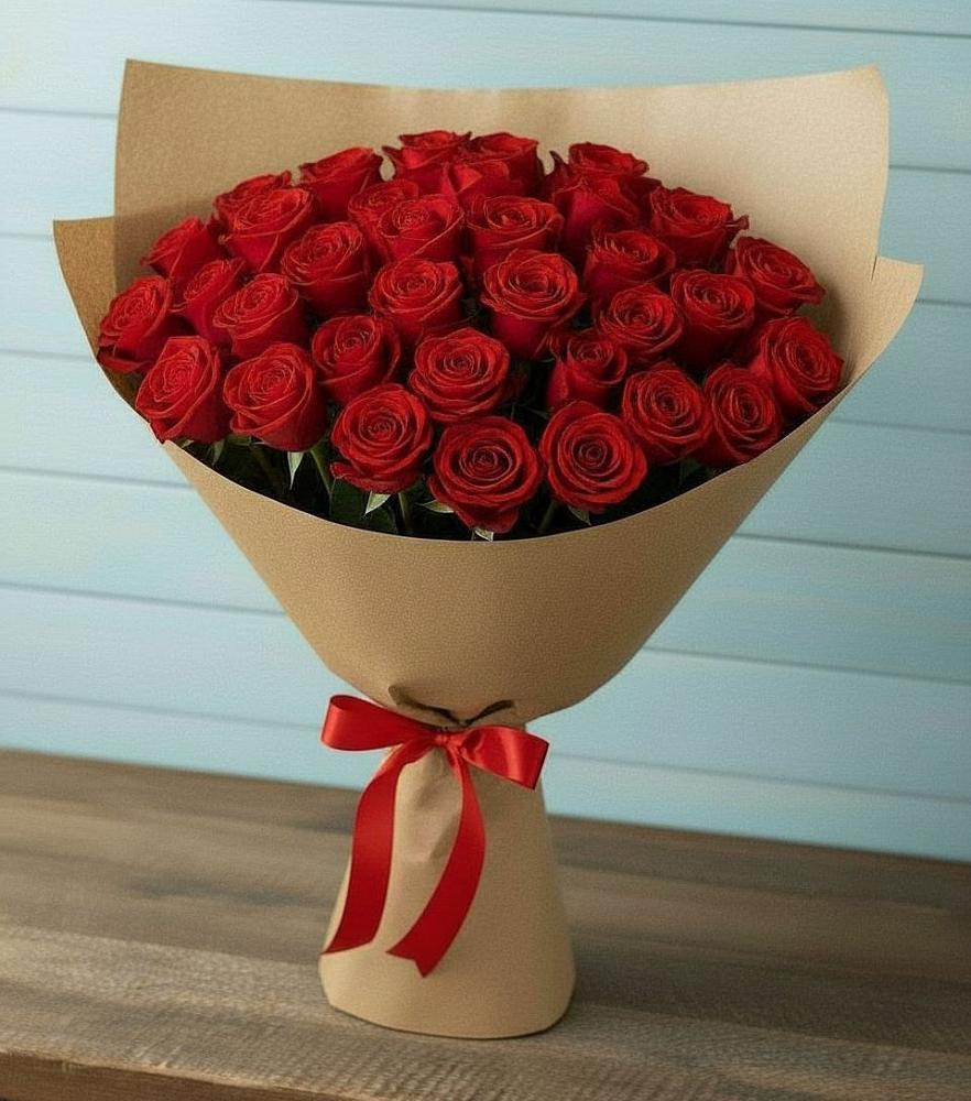 Букет Красные розы Милано в Вершину Тёи