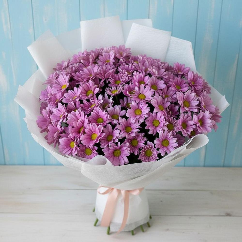 Букет цветов из: Хризантемы в Вершину Тёи