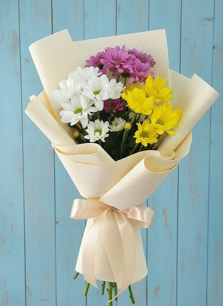 Букет цветов из: Хризантемы в Вершину Тёи