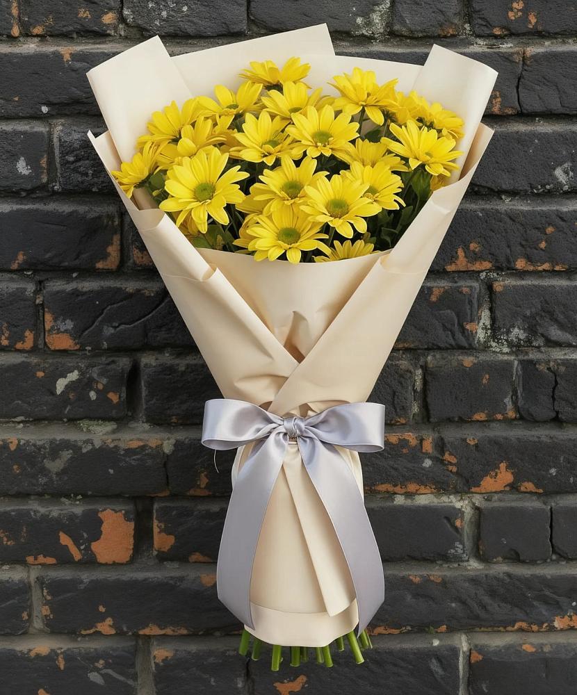 Букет цветов из: Хризантемы в Вершину Тёи
